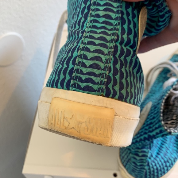 Marimekko for Converse high top turquoise print All Star sneakers women’s size 8 - Picture 8 of 15